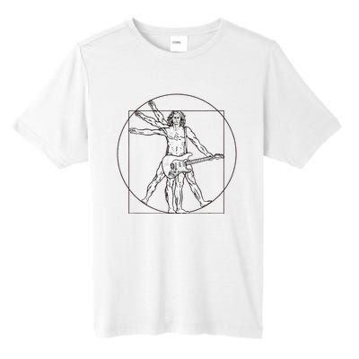 Funny Vitruvian Man Guitar Music Player Tall Fusion ChromaSoft Performance T-Shirt