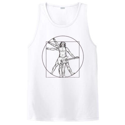 Funny Vitruvian Man Guitar Music Player PosiCharge Competitor Tank