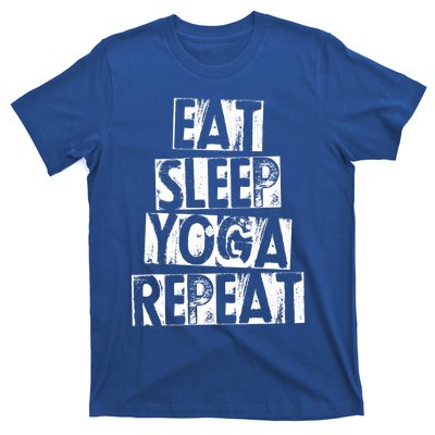 Funny Vintage Meditation Exercise Gift Eat Sleep Yoga Repeat Cute Gift T-Shirt