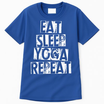 Funny Vintage Meditation Exercise Gift Eat Sleep Yoga Repeat Cute Gift Tall T-Shirt