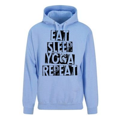 Funny Vintage Meditation Exercise Gift Eat Sleep Yoga Repeat Cute Gift Unisex Surf Hoodie