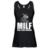 Funny Vintage MILF Man I Love Farming Ladies Essential Flowy Tank