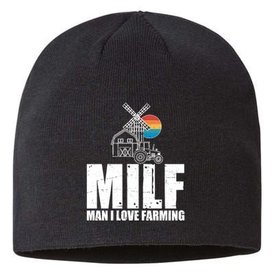 Funny Vintage MILF Man I Love Farming Sustainable Beanie