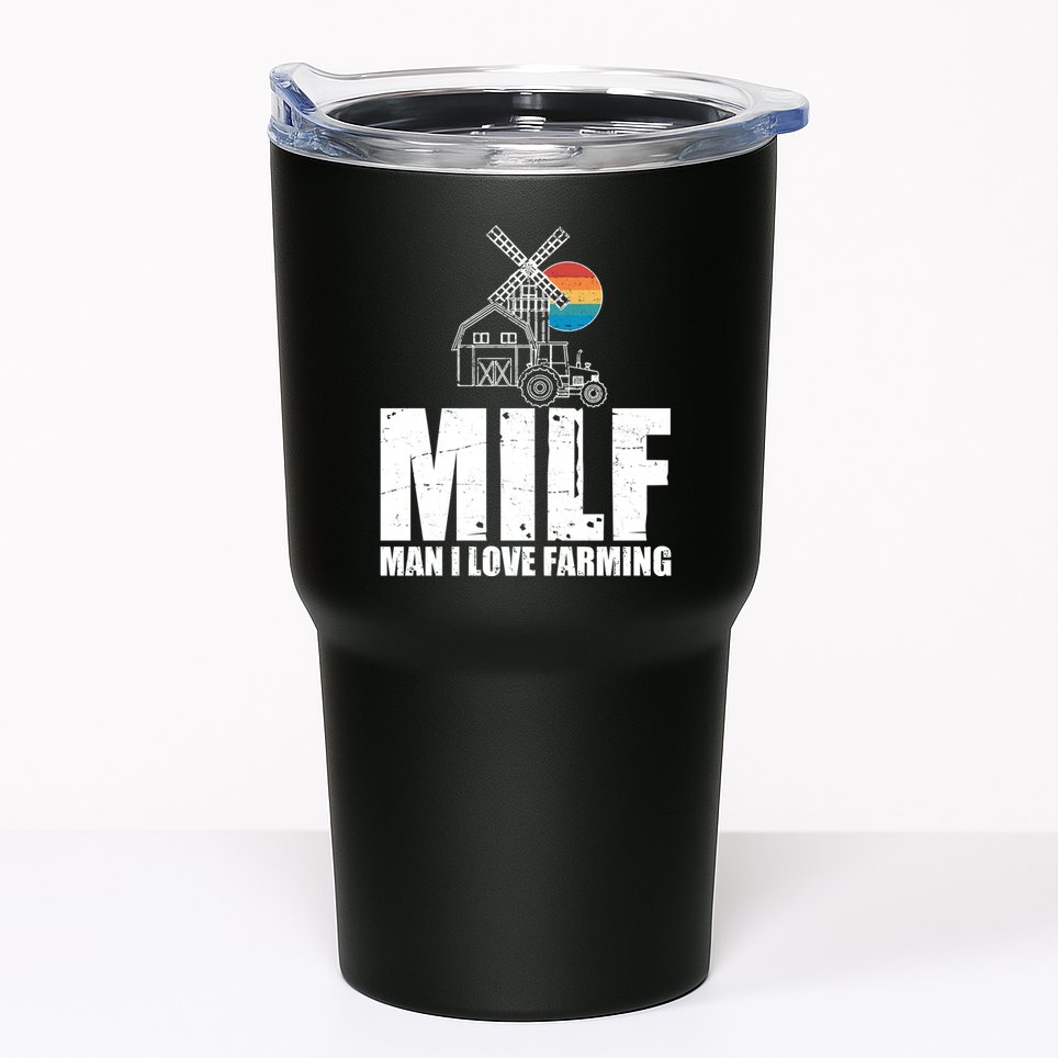 Funny Vintage MILF Man I Love Farming Tumbler
