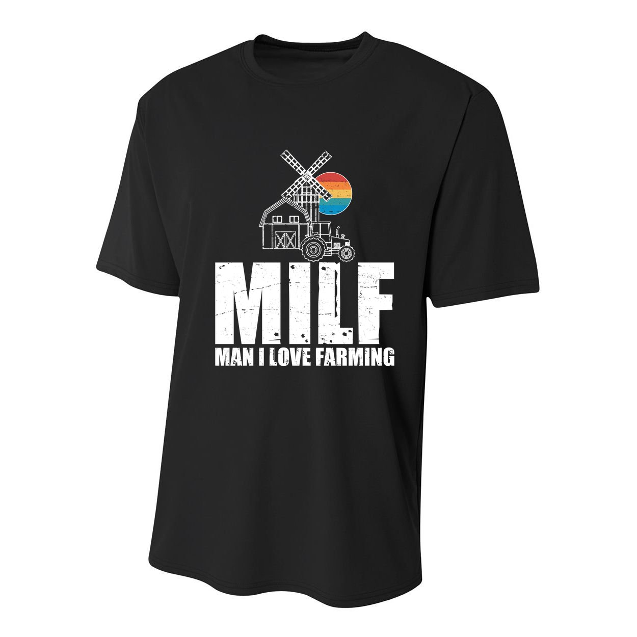 Funny Vintage MILF Man I Love Farming Youth Performance Sprint T-Shirt