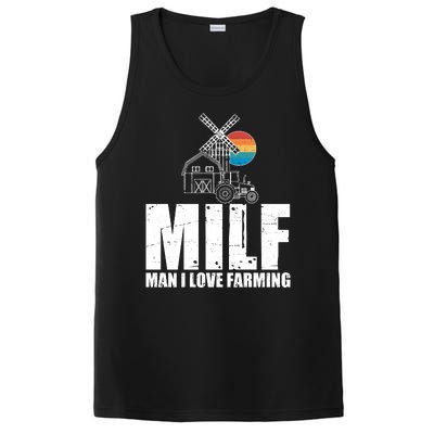 Funny Vintage MILF Man I Love Farming PosiCharge Competitor Tank