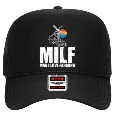 Funny Vintage MILF Man I Love Farming Trucker Hat