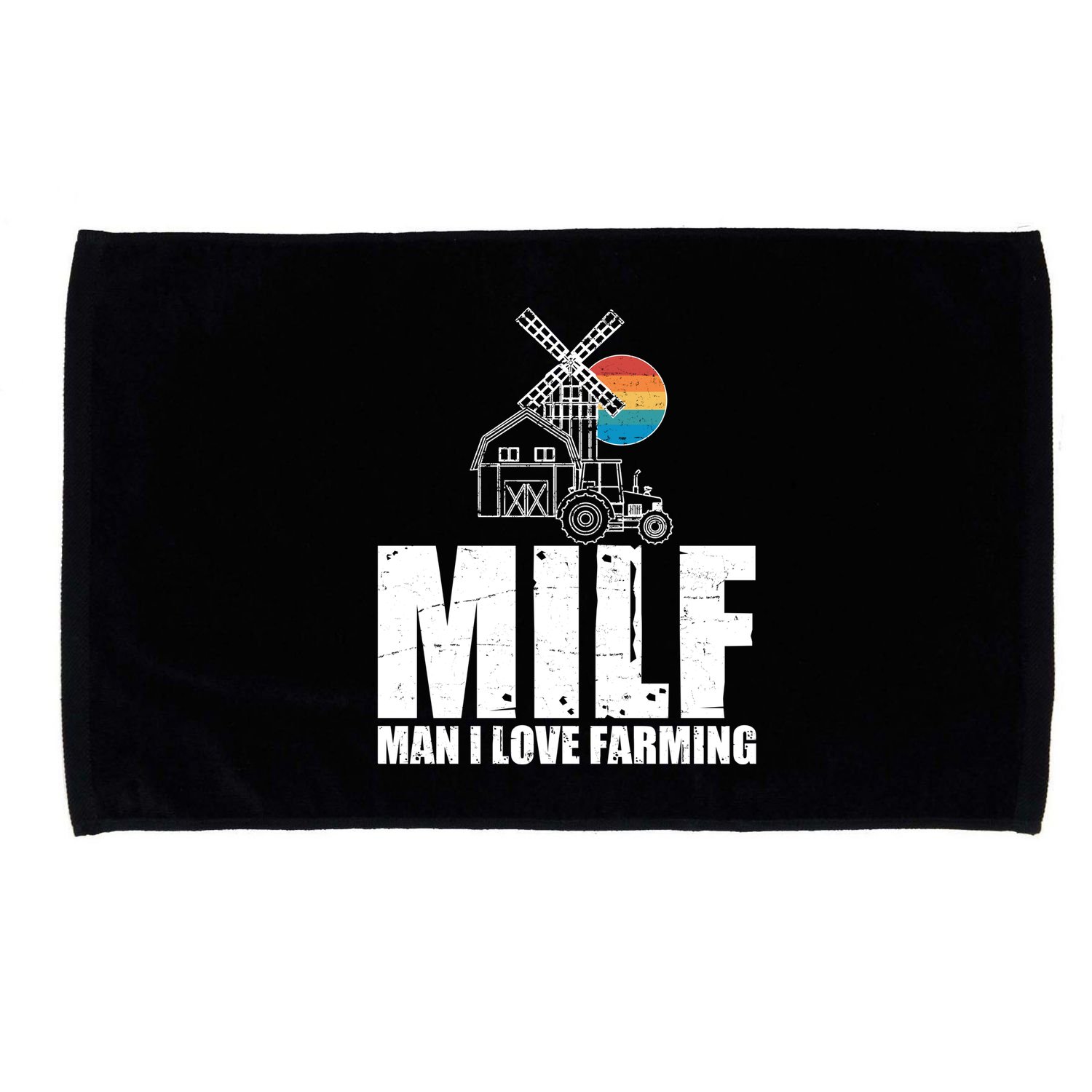 Funny Vintage MILF Man I Love Farming Microfiber Hand Towel