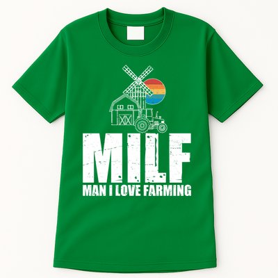 Funny Vintage MILF Man I Love Farming Tall T-Shirt