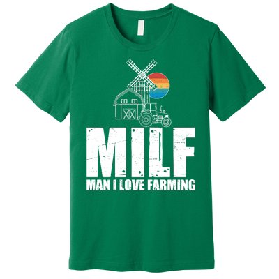 Funny Vintage MILF Man I Love Farming Premium T-Shirt