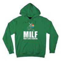 Funny Vintage MILF Man I Love Farming Tall Hoodie