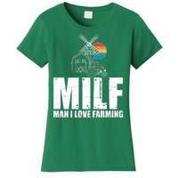 Funny Vintage MILF Man I Love Farming Women's T-Shirt