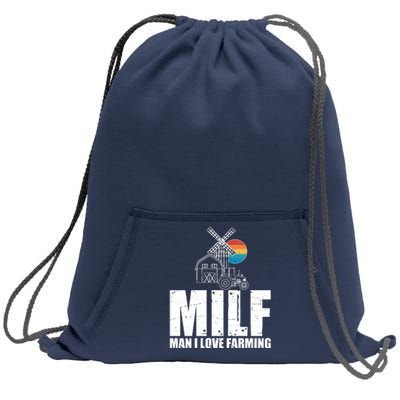 Funny Vintage MILF Man I Love Farming Sweatshirt Cinch Pack Bag