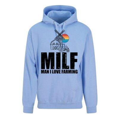 Funny Vintage MILF Man I Love Farming Unisex Surf Hoodie