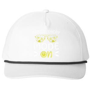 Family Vacay Mode On Family Vacation Meaningful Gift Snapback Five-Panel Rope Hat