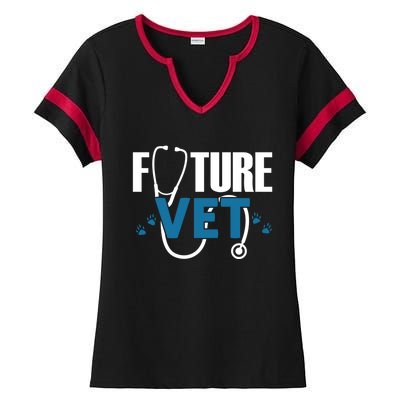 Future Vet Medical Animal Doctor Veterinary Students Great Gift Ladies Halftime Notch Neck Tee