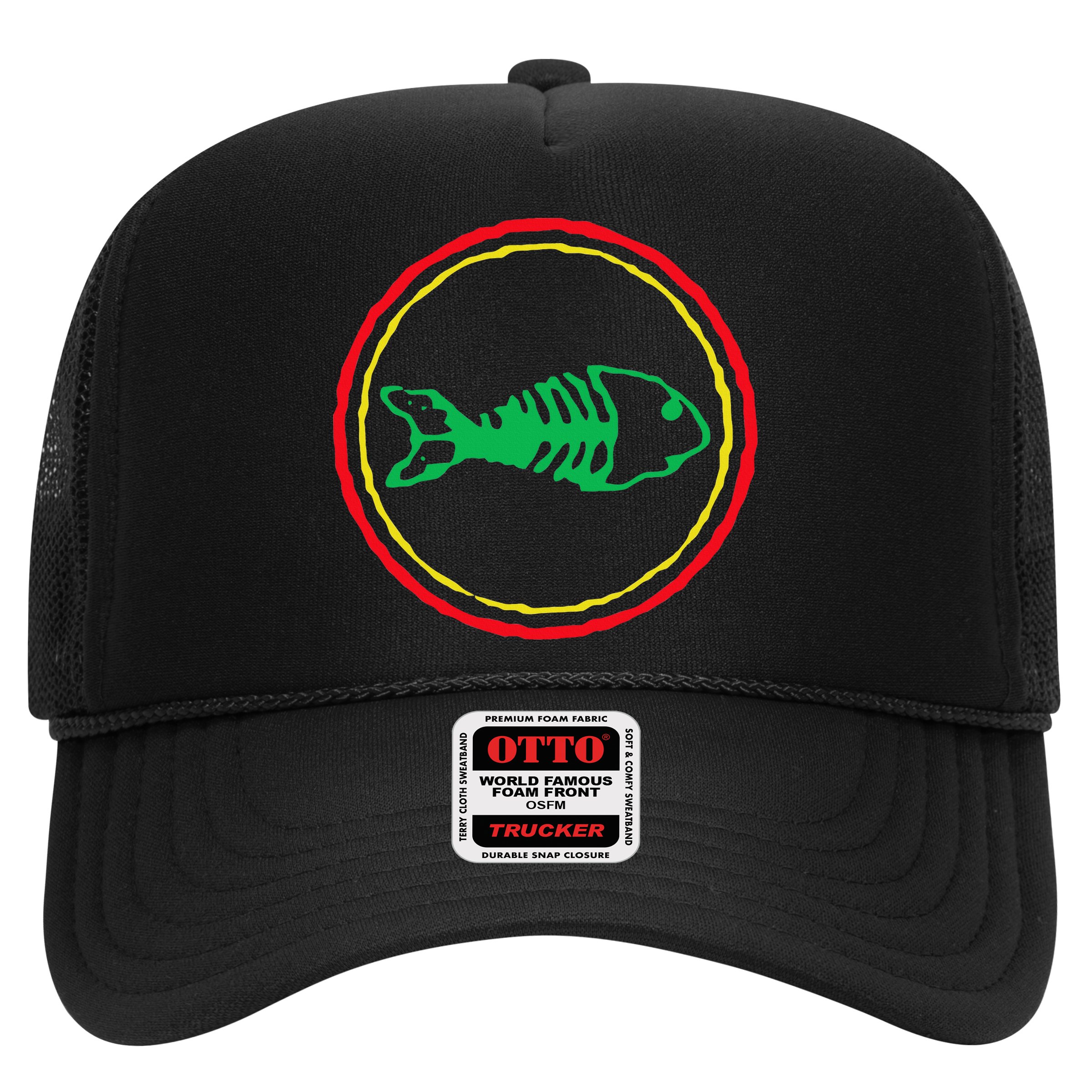 Fishbones Valentine Mardi Gras Patrick Fish Store Hat