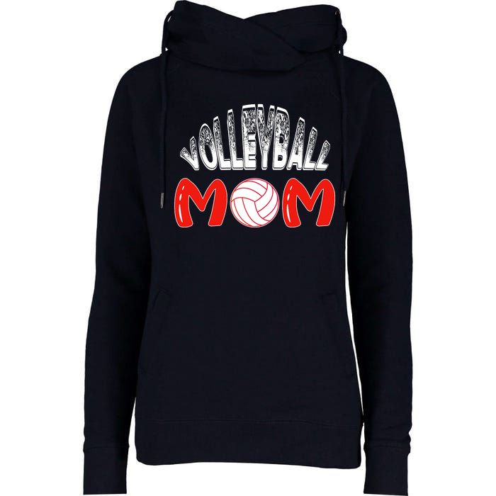 Funny Volleyball Mom Gift Womens Funnel Neck Pullover Hood