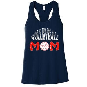 Funny Volleyball Mom Gift Women's Racerback Tank