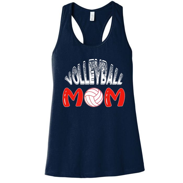 Funny Volleyball Mom Gift Women's Racerback Tank