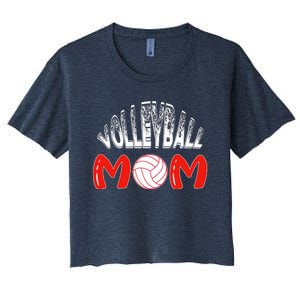 Funny Volleyball Mom Gift Women's Crop Top Tee