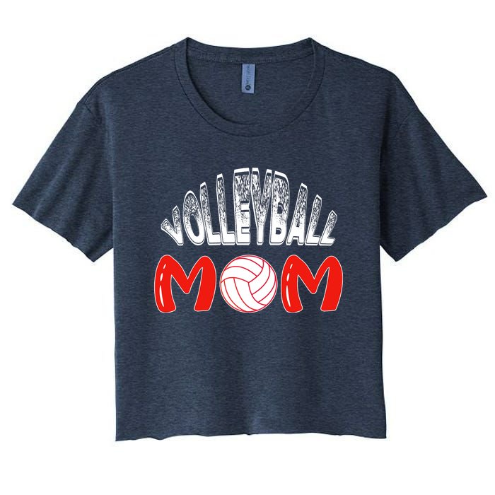 Funny Volleyball Mom Gift Women's Crop Top Tee