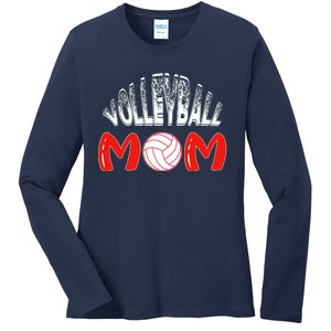 Funny Volleyball Mom Gift Ladies Long Sleeve Shirt