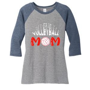 Funny Volleyball Mom Gift Women's Tri-Blend 3/4-Sleeve Raglan Shirt