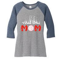 Funny Volleyball Mom Gift Women's Tri-Blend 3/4-Sleeve Raglan Shirt