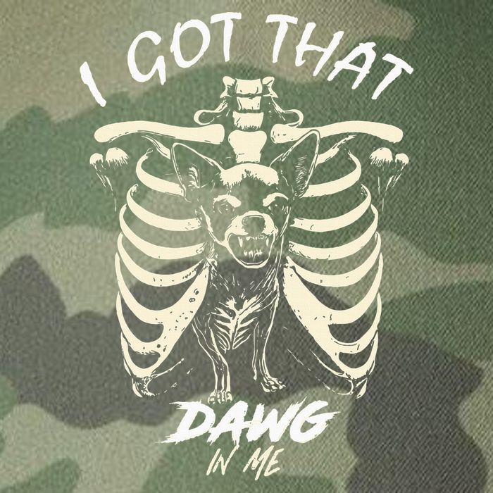 Funny Viral Meme I Got That Dog In Me Skeleton Chihuahua Legacy Tie Dye Trucker Hat