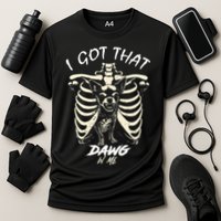 Funny Viral Meme I Got That Dog In Me Skeleton Chihuahua Cooling Performance Crew T-Shirt