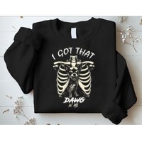 Funny Viral Meme I Got That Dog In Me Skeleton Chihuahua Sweatshirt