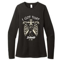 Funny Viral Meme I Got That Dog In Me Skeleton Chihuahua Womens CVC Long Sleeve Shirt