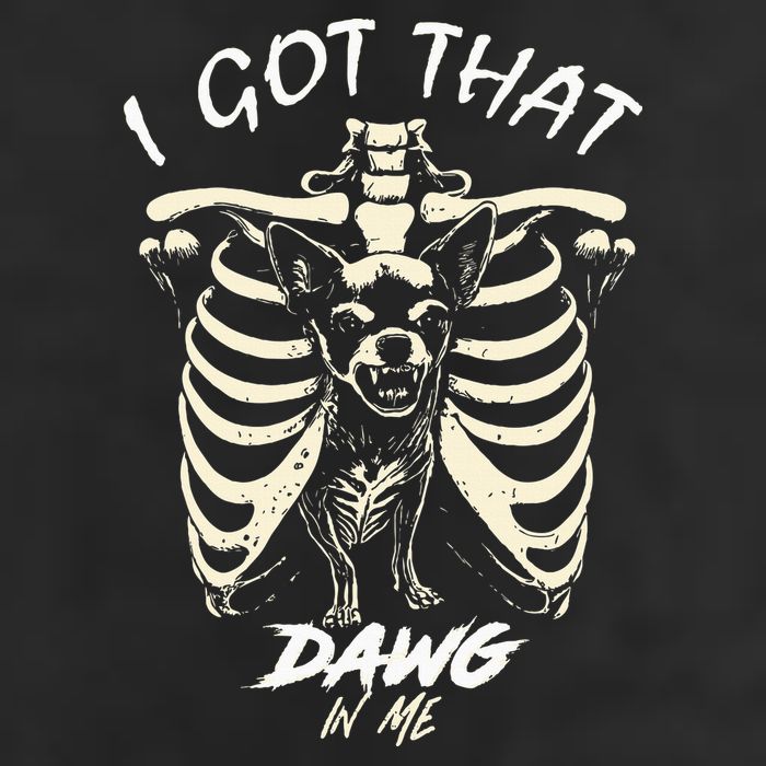 Funny Viral Meme I Got That Dog In Me Skeleton Chihuahua 25L Jumbo Tote