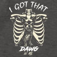 Funny Viral Meme I Got That Dog In Me Skeleton Chihuahua Vector Backpack