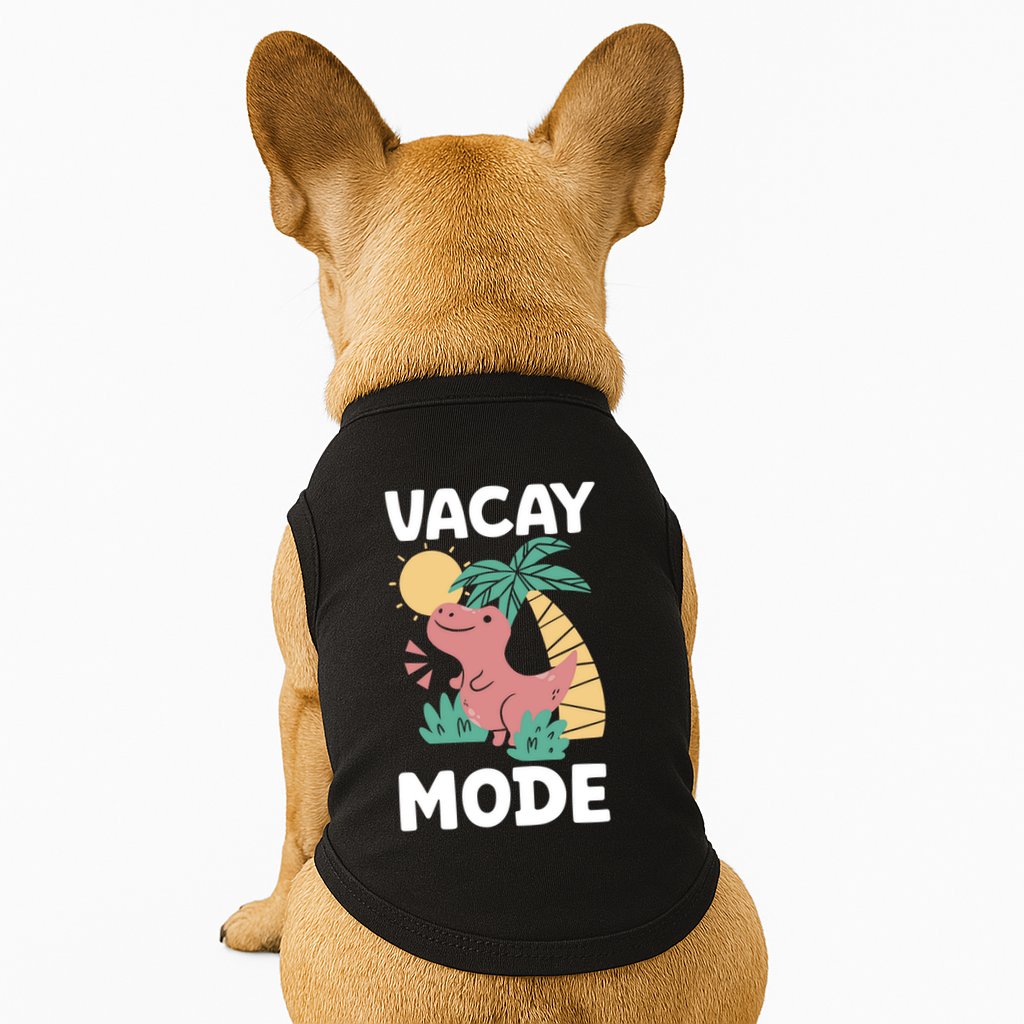 Funny Vacay Mode Cute Dinosaur Family Vacation Gift Doggie Tank