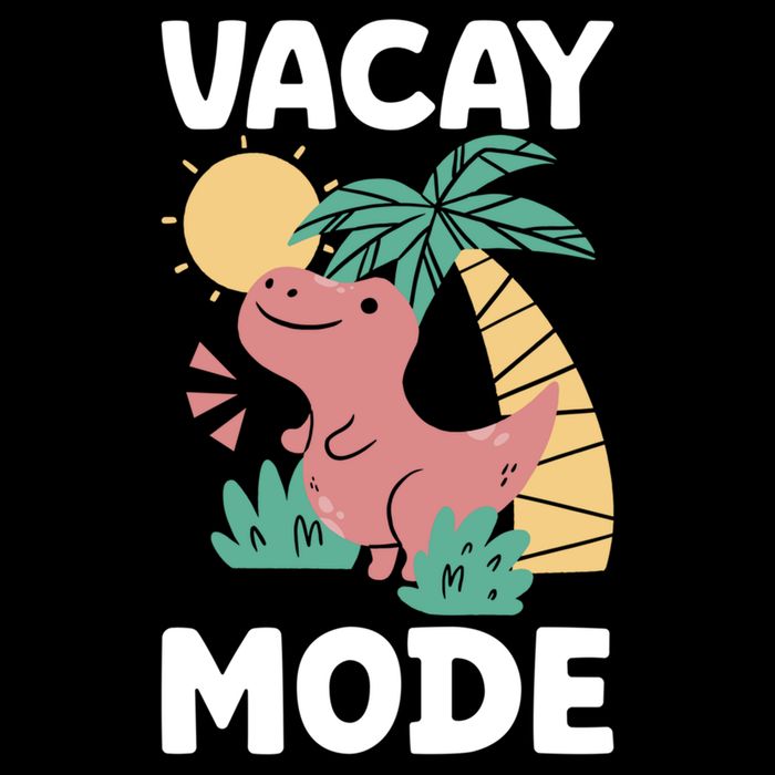 Funny Vacay Mode Cute Dinosaur Family Vacation Gift Doggie Tank