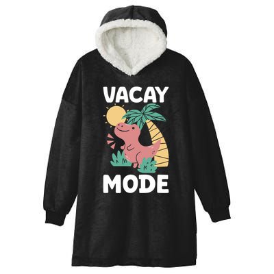 Funny Vacay Mode Cute Dinosaur Family Vacation Gift Hooded Wearable Blanket