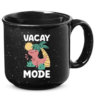 Funny Vacay Mode Cute Dinosaur Family Vacation Gift 15oz Campfire Ceramic Mug