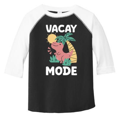 Funny Vacay Mode Cute Dinosaur Family Vacation Gift Toddler Fine Jersey T-Shirt