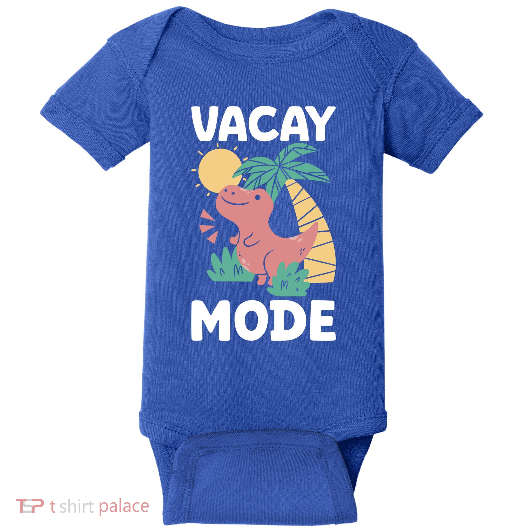 Funny Vacay Mode Cute Dinosaur Family Vacation Gift Baby Bodysuit