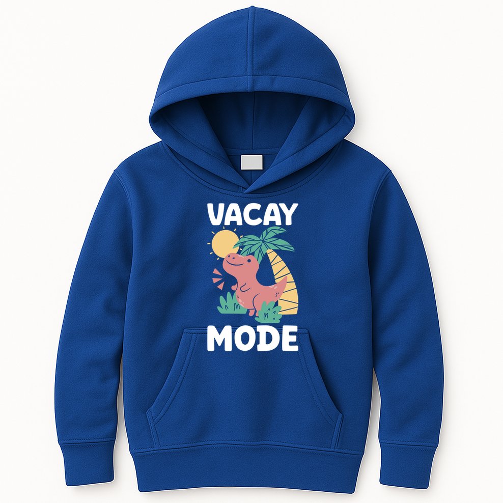 Funny Vacay Mode Cute Dinosaur Family Vacation Gift Kids Hoodie
