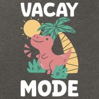 Funny Vacay Mode Cute Dinosaur Family Vacation Gift Cotton Canvas Backpack