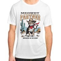 Funny Vintage Meowdy Partner Cowboy Adult ChromaSoft Performance T-Shirt