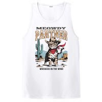 Funny Vintage Meowdy Partner Cowboy PosiCharge Competitor Tank