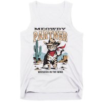 Funny Vintage Meowdy Partner Cowboy Tank Top