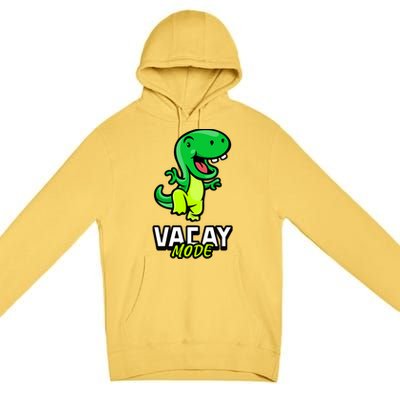 Funny Vacay Mode Cute Dinosaur Family Vacation Hawaii Dino Gift Premium Pullover Hoodie