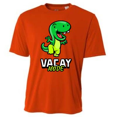 Funny Vacay Mode Cute Dinosaur Family Vacation Hawaii Dino Gift Cooling Performance Crew T-Shirt