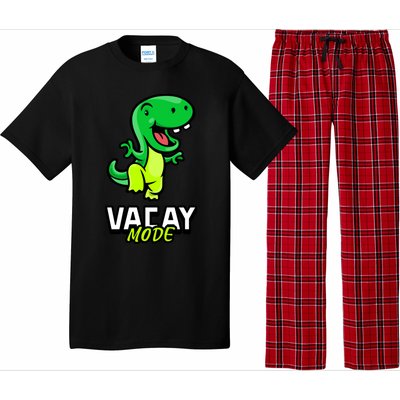 Funny Vacay Mode Cute Dinosaur Family Vacation Hawaii Dino Gift Pajama Set