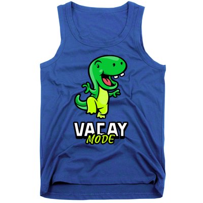 Funny Vacay Mode Cute Dinosaur Family Vacation Hawaii Dino Gift Tank Top